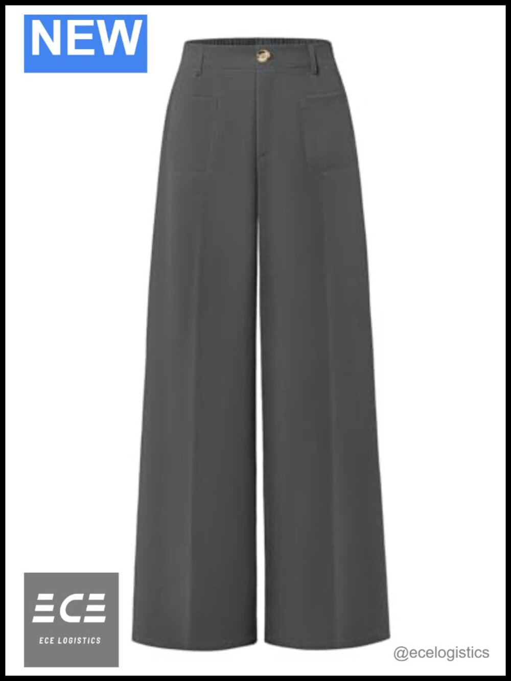 Wide Leg High Waisted Business Casual Dress Pants Trousers